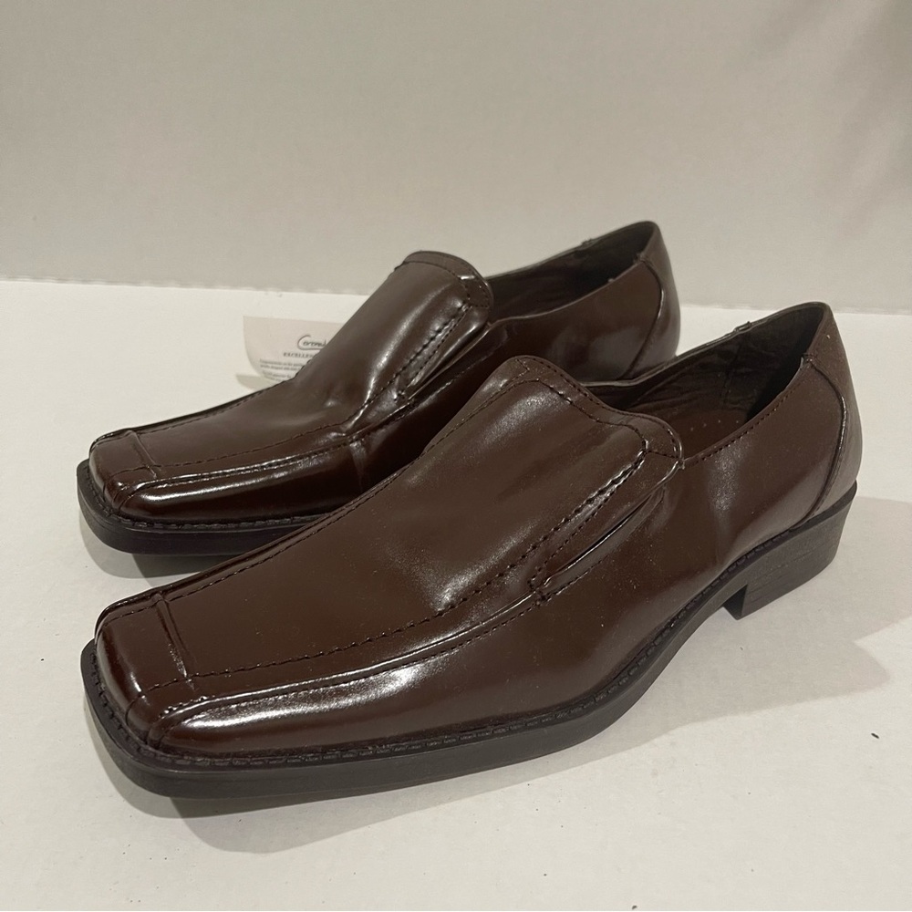 Men’s Coronado Brown Leather Slip on Oxfords Size 9.5 US!